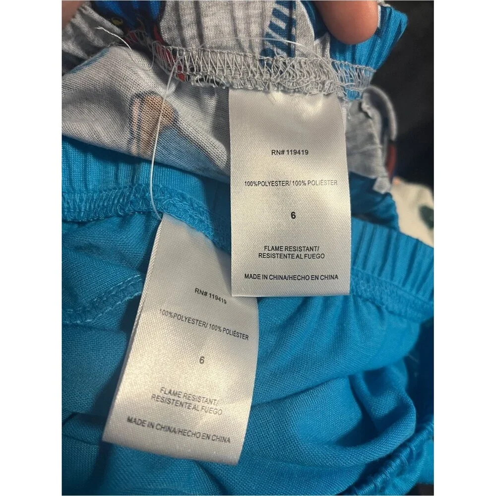 Super Mario Pajama Pants Sz 6